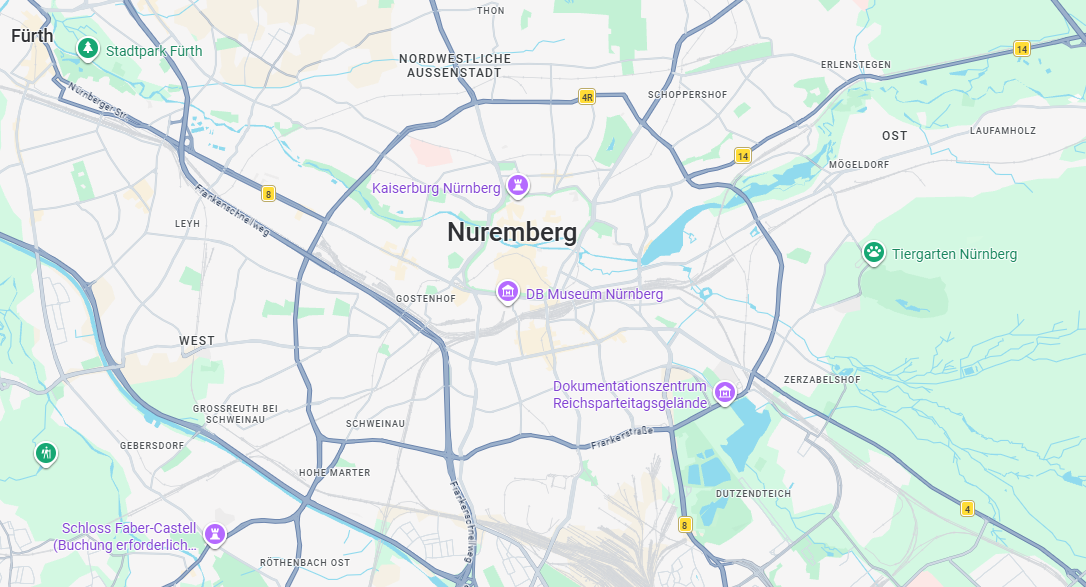 Location map Nürnberg International School